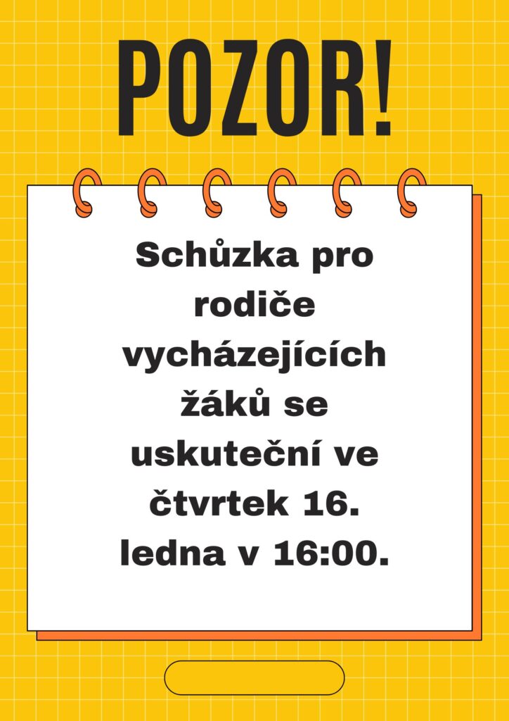 Schůzka pro rodiče vycházejících žáků