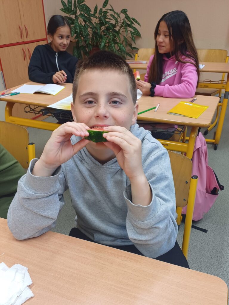 Ochutnávka melounů z Ovoce do škol