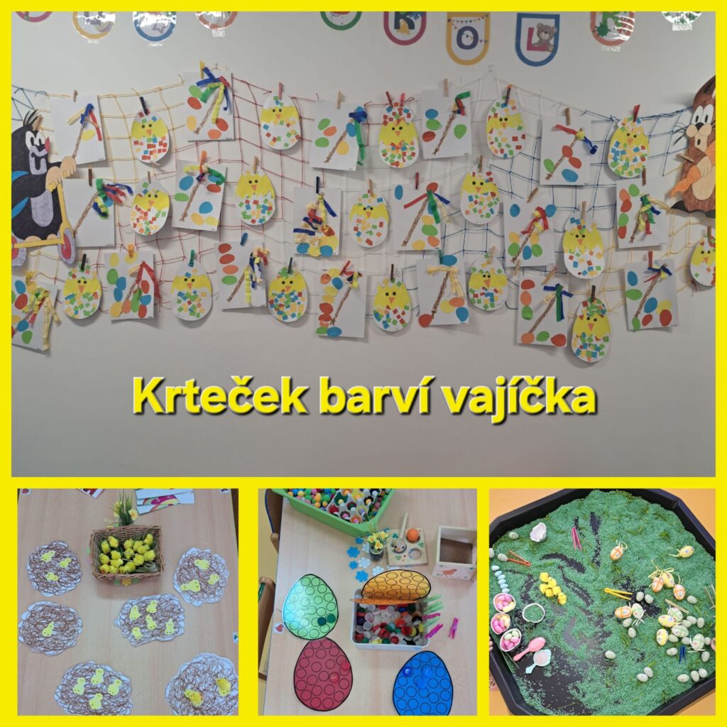 Krteček barví vajíčka